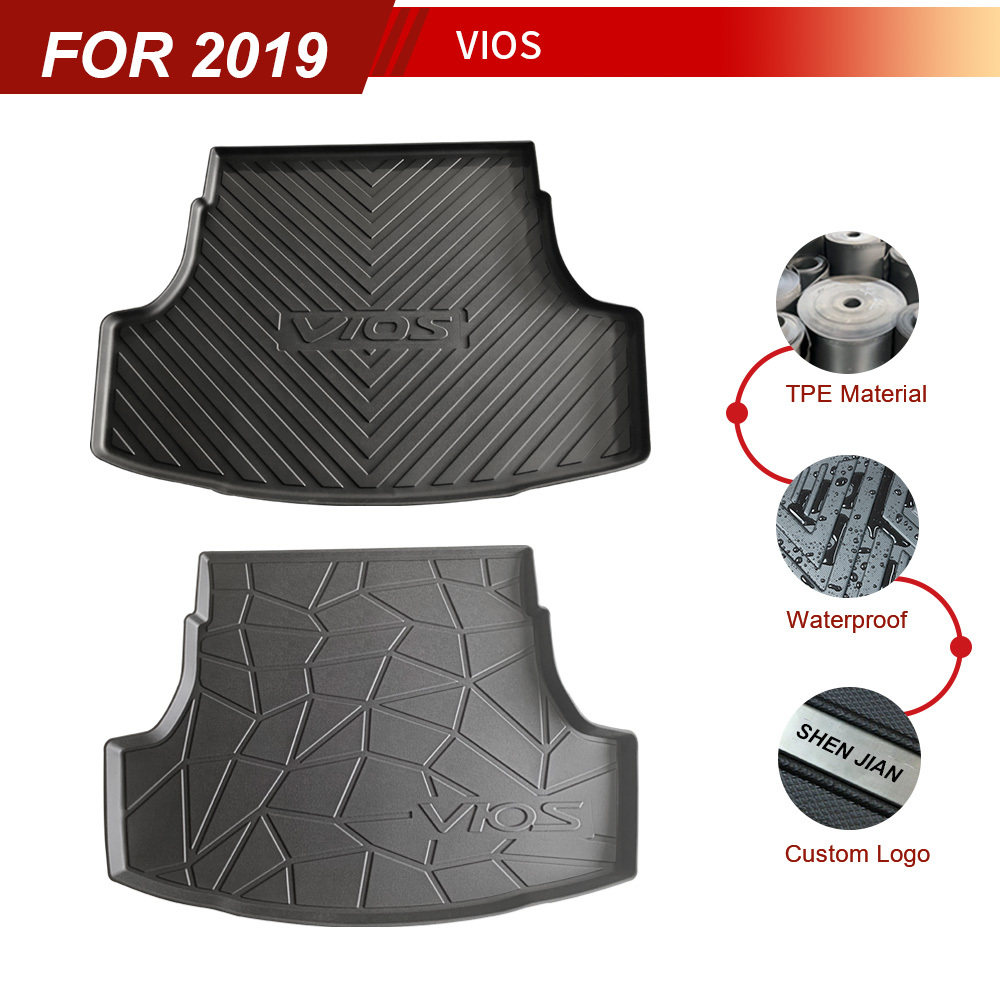 Custom Car Trunk Mat Cargo Liner for Toyota Vios 2019