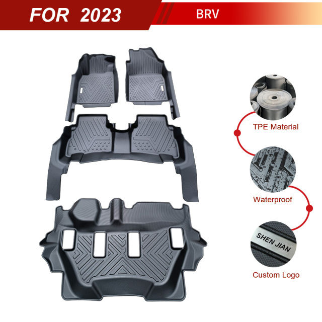 7D Full Coverage Car Floor Mats for Honda BRV 2023