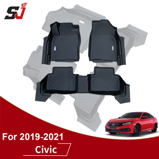 High Quality TPE Car Floor Mats for Honda Civic 2019-2021