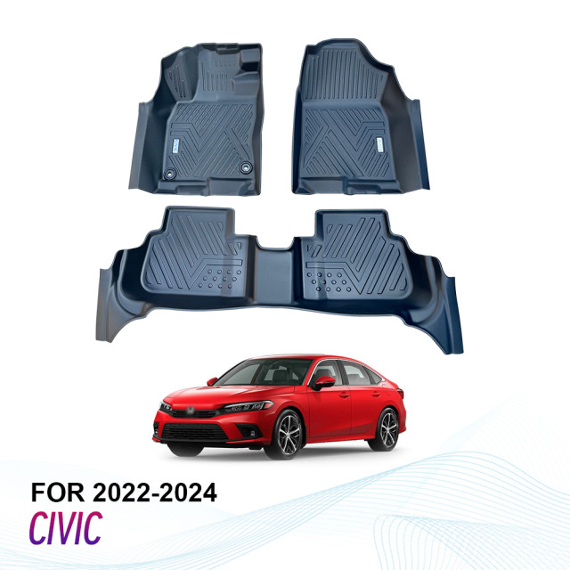Custom-fit 5D Car Floor Mats for Honda Civic 2022-2024