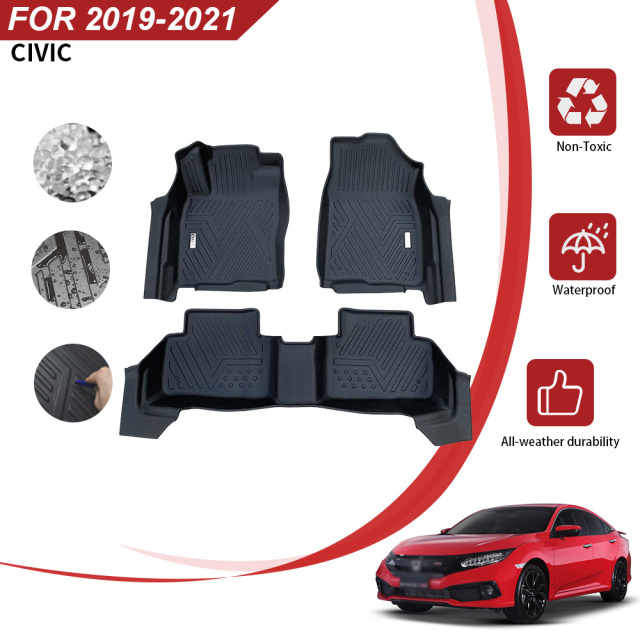 High Quality TPE Car Floor Mats for Honda Civic 2019-2021