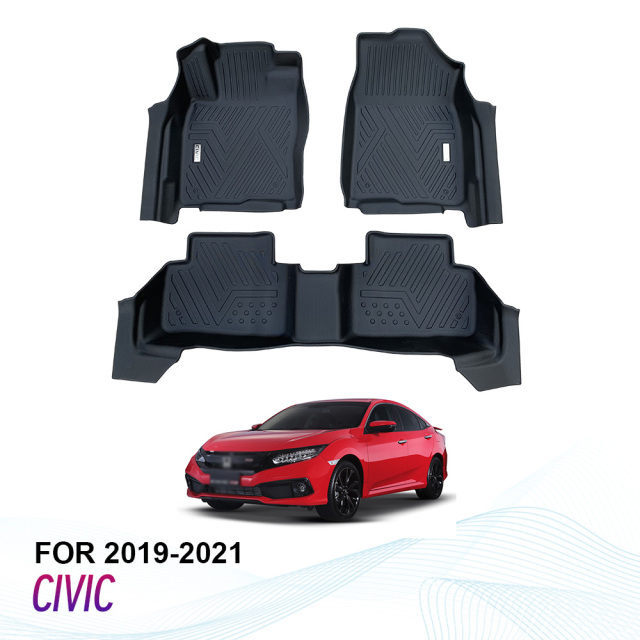 High Quality TPE Car Floor Mats for Honda Civic 2019-2021