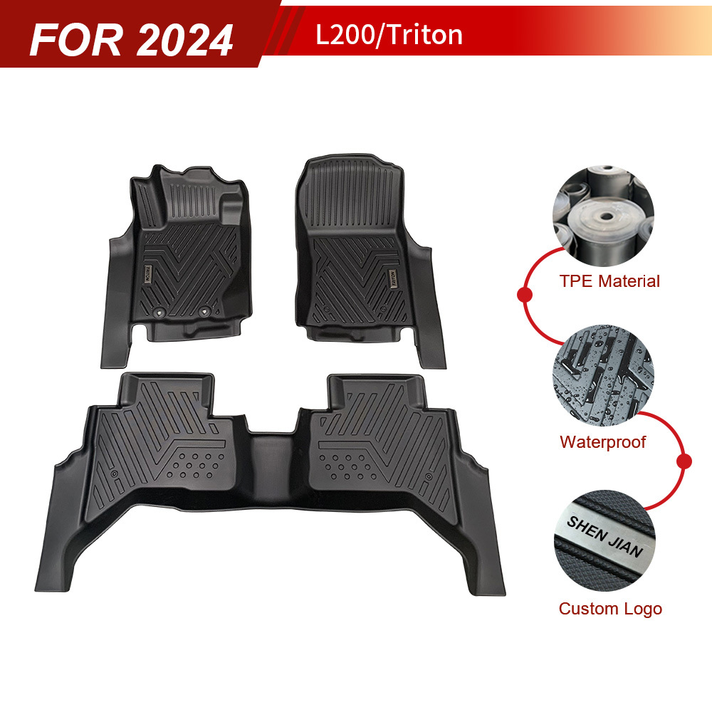 5D Car Floor Mats for Mitsubishi L200 Triton 2024