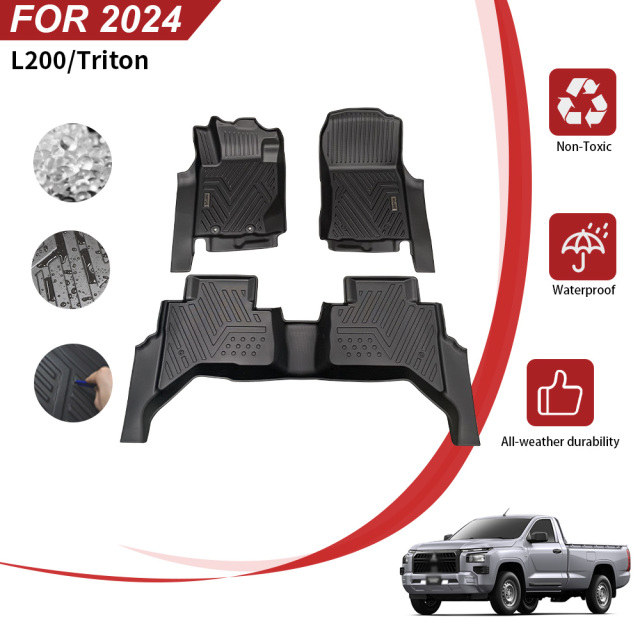 5D Car Floor Mats for Mitsubishi L200 Triton 2024