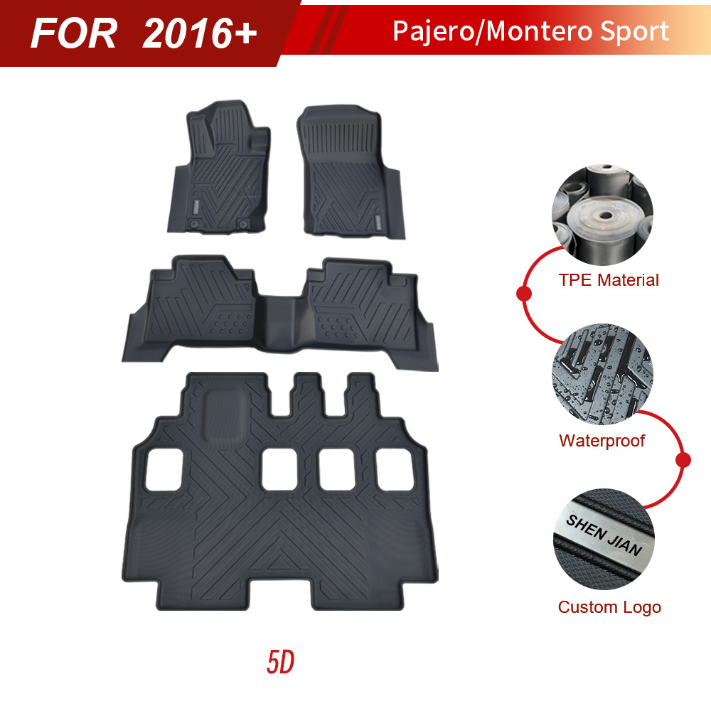 Car Floor Mats for Mitsubishi Pajero/Montero Sport 2016+