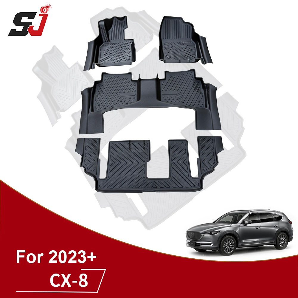 Custom Car Floor Mats 4 Pieces for Mazda CX8 2023+