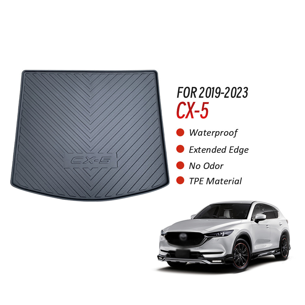 All-Weather Car Trunk Cargo Mats Boot Liners for Mazda CX5 2019-2023