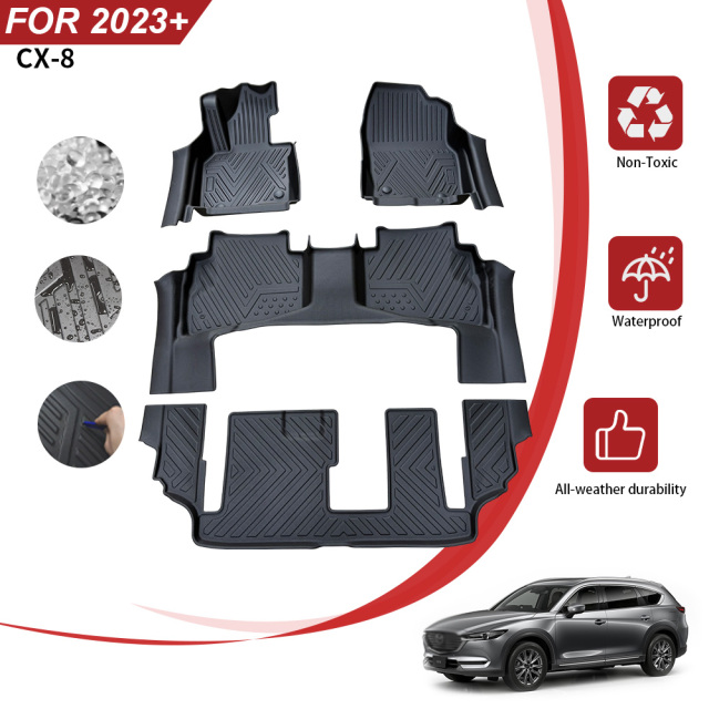 Custom Car Floor Mats 4 Pieces for Mazda CX8 2023+