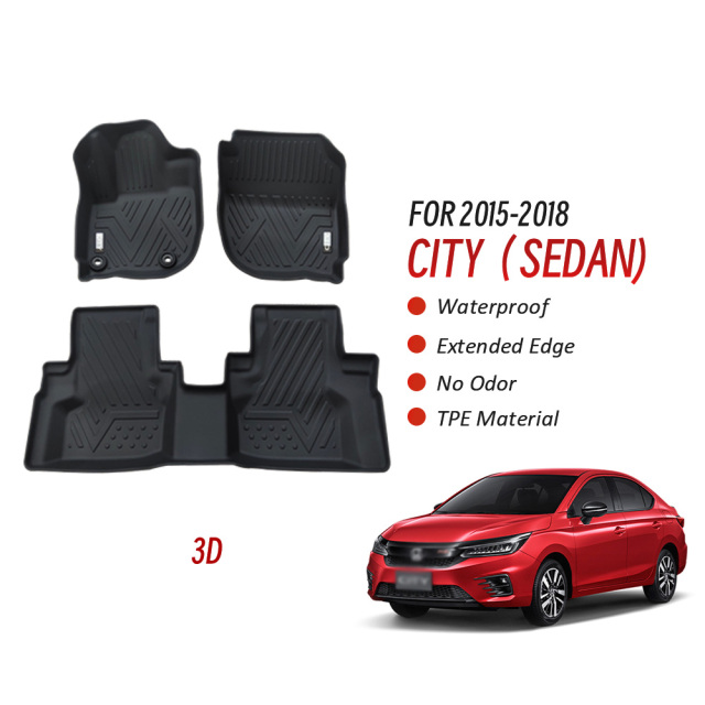 Factory Wholesale Car Floor Mats for Honda City(Sedan) 2015-2018
