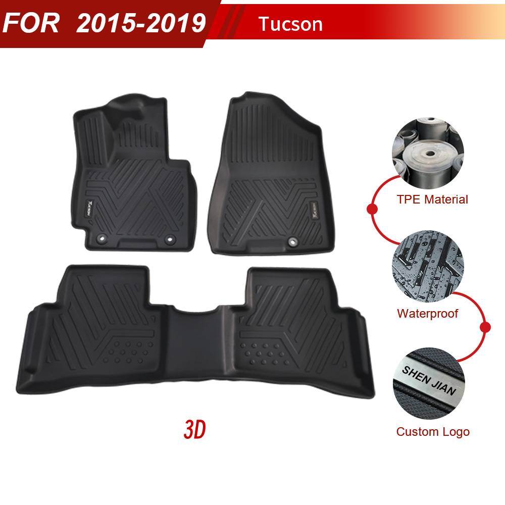 Custom 3D 5D Car Floor Mats for Hyundai Tucson 2015-2019
