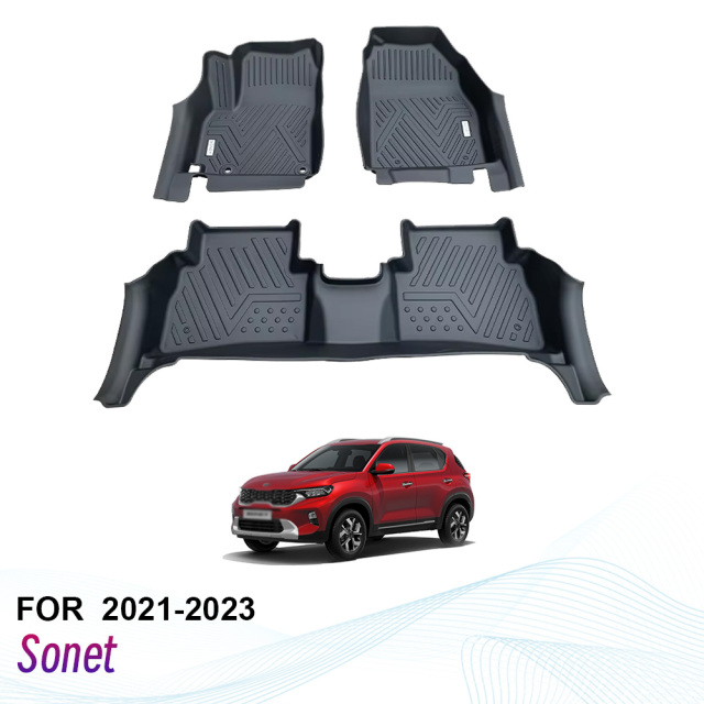 High Quality 5D TPE Car Floor Mats for Kia Sonet 2021-2023