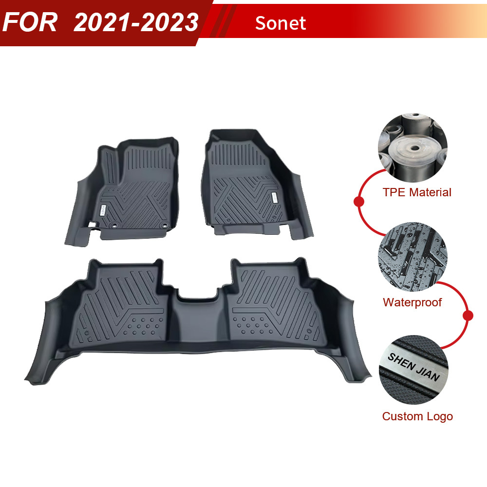 High Quality 5D TPE Car Floor Mats for Kia Sonet 2021-2023