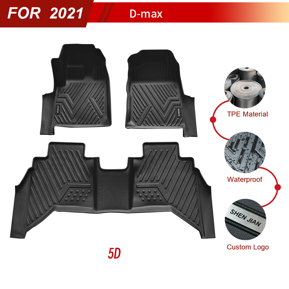Custom Car Floor Mats for Isuzu D-MAX 2021