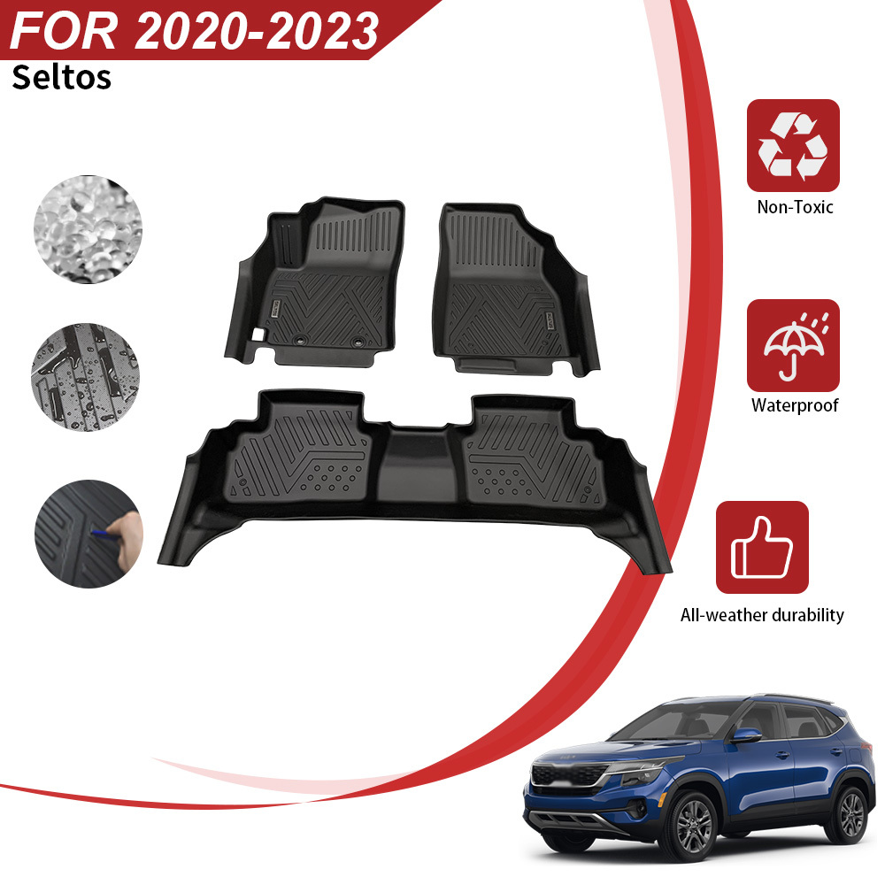 All Weather Car Floor Mats for Kia Seltos 2020-2023