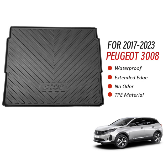 Car Boot Liner Trunk Mats for Peugeot 3008 2017-2023