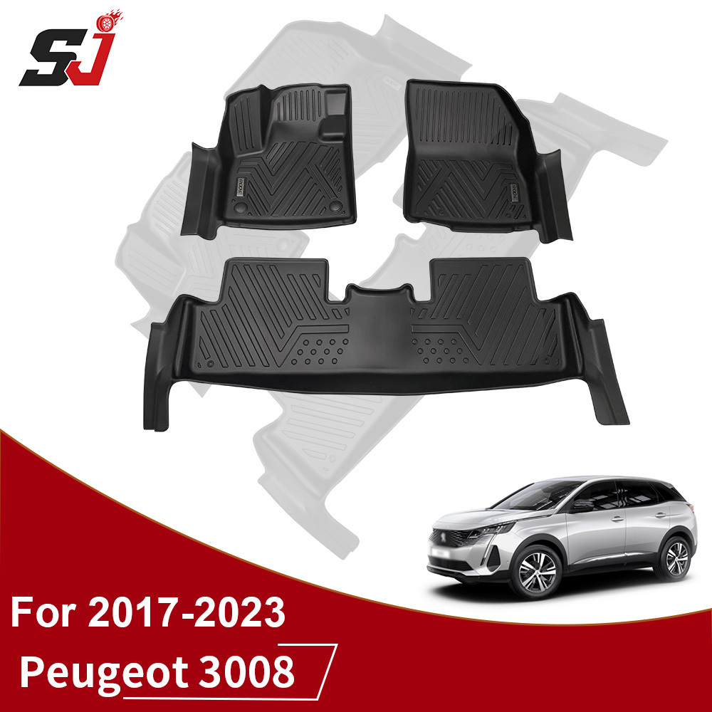 High Quality TPE 5D Car Floor Mats for Peugeot 3008