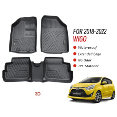 Wholesale Custom Car Floor Mats for Toyota Wigo/Agya 2018-2022