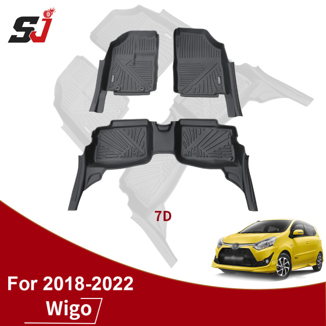 Wholesale Custom Car Floor Mats for Toyota Wigo/Agya 2018-2022