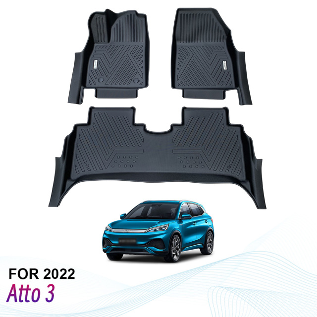 All-Weather TPE Car Floor Mats for 2022 BYD ATTO 3/Yuan Plus