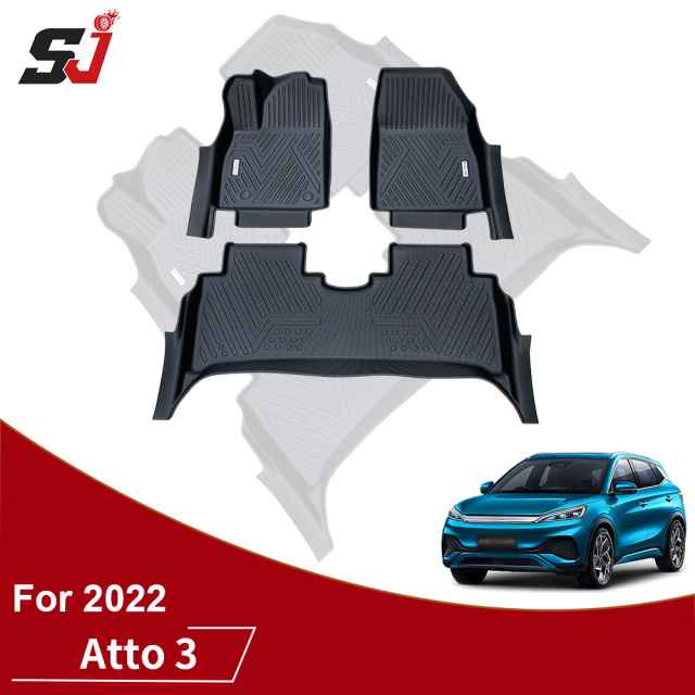 All-Weather TPE Car Floor Mats for 2022 BYD ATTO 3/Yuan Plus