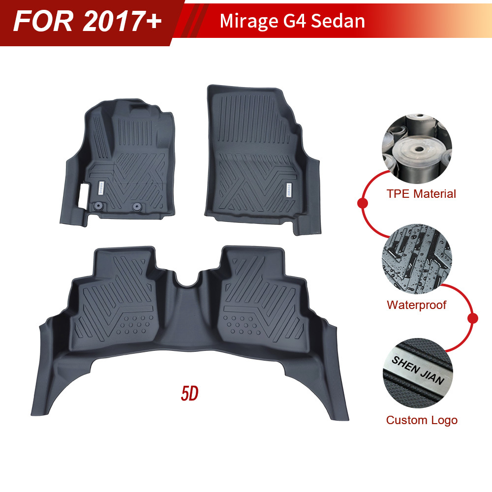 Custom Car Floor Mats for Mirage G4 Sedan 2017+
