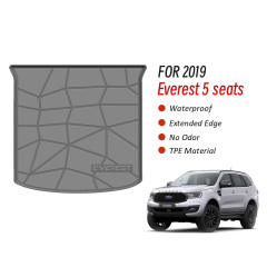 Factory Custom Car Cargo Mats Boot Liners for Ford Everest 2019