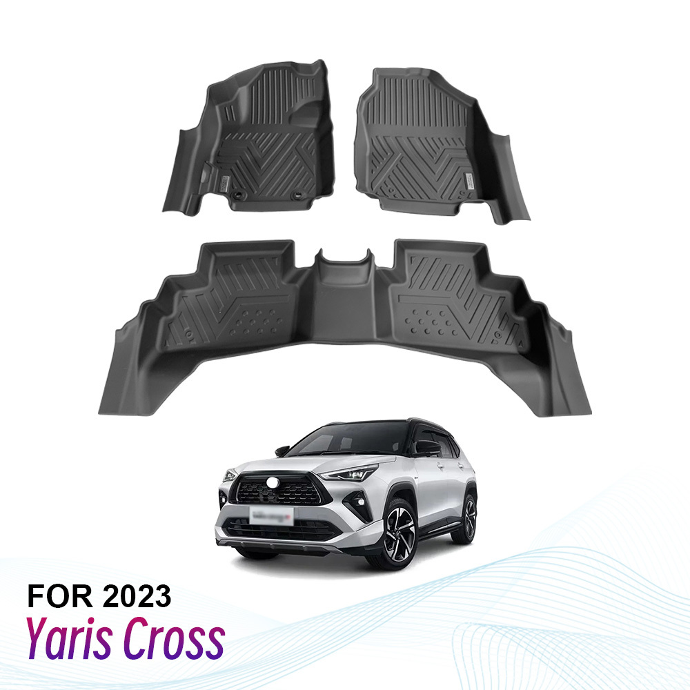 Odorless TPE Car Floor Mats Liners for Toyota Yaris Cross 2023