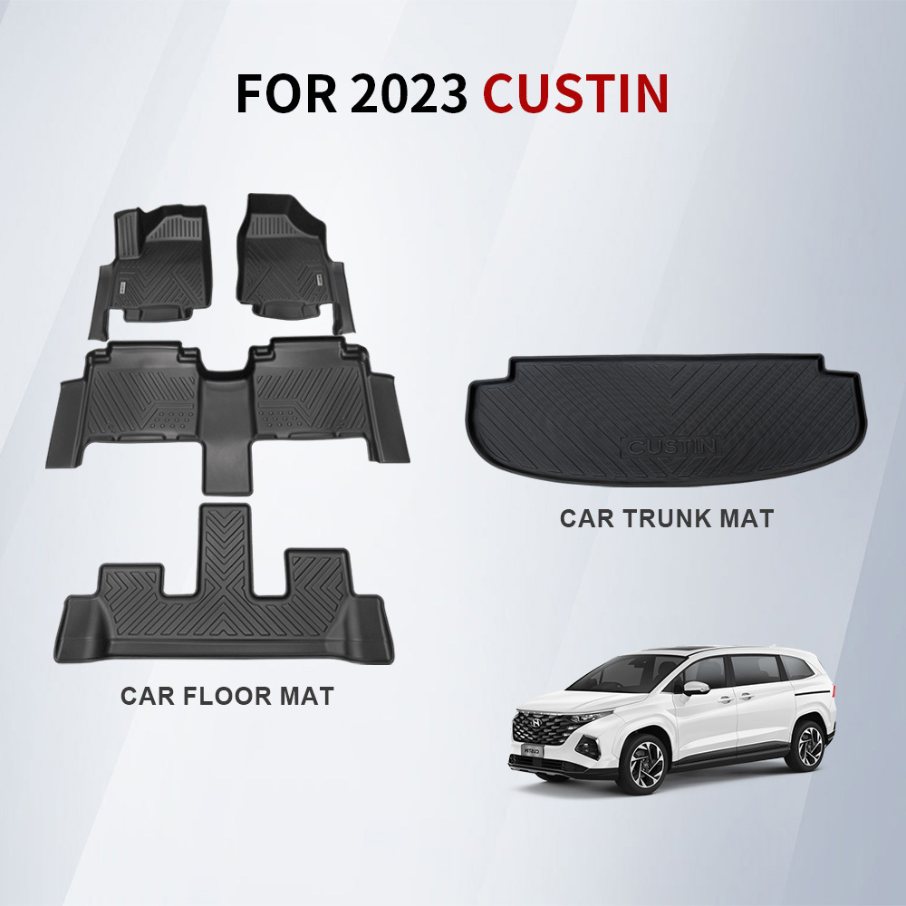 Custom 5D Car Floor Mats 3D Trunk Liners for Hyundai Custin 2023