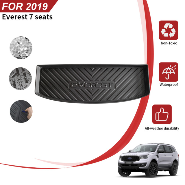Factory Custom Car Cargo Mats Boot Liners for Ford Everest 2019