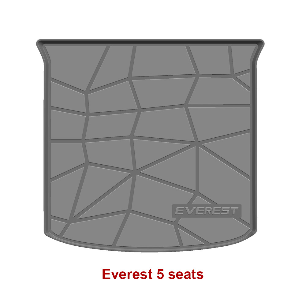 Factory Custom Car Cargo Mats Boot Liners for Ford Everest 2019