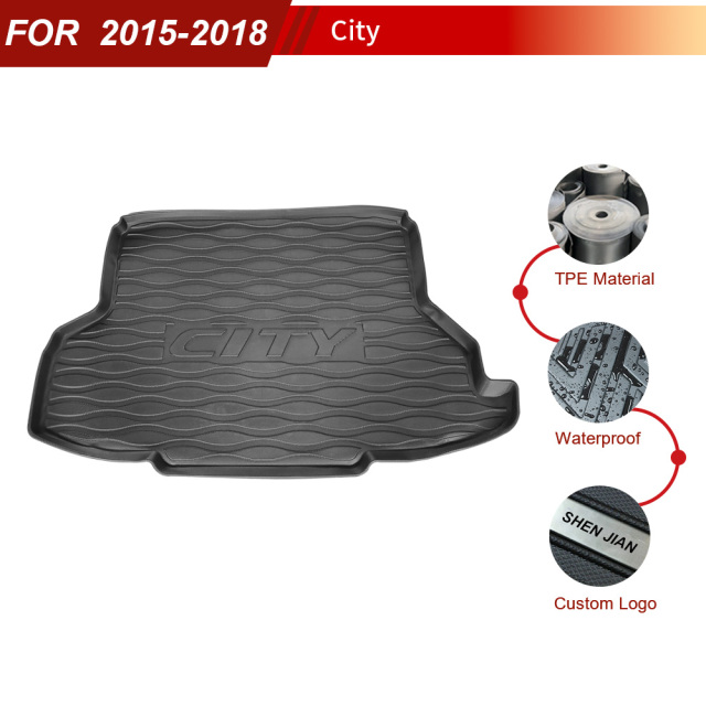 Custom Car Trunk Mats Boot Liners for Honda City