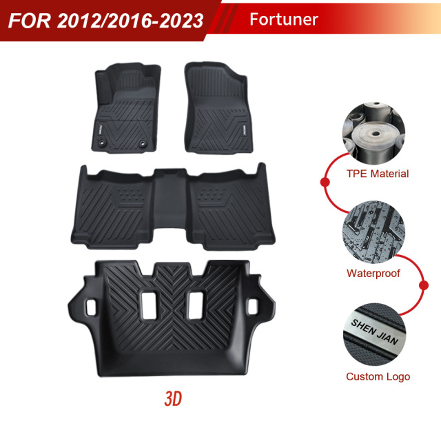 Wholesale All-Weather Durable 3D/5D Car Floor Mats for Toyota Fortuner