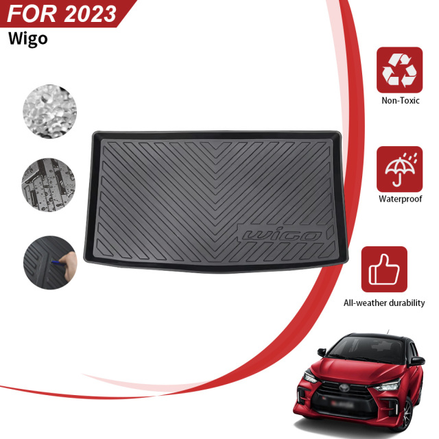Car Trunk Mats Cargo Liners for Toyota Wigo Agya 2023