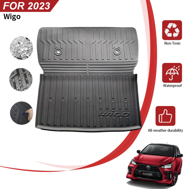 Car Trunk Mats Cargo Liners for Toyota Wigo Agya 2023