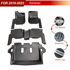 Luxury 7D Car Floor Mats for Toyota Fortuner 2016-2023