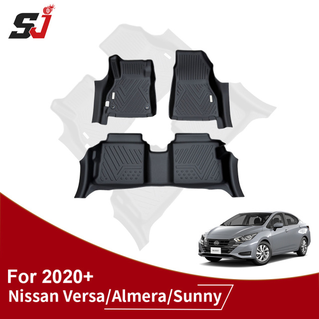 Factory Wholesale Car Floor Mats for Nissan Versa/Almera/Sunny 2020+