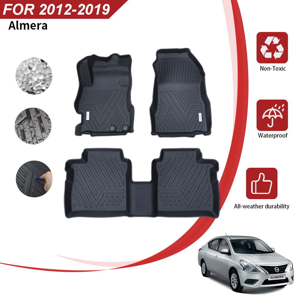 Custom Car Deep Dish Matting for Nissan Versa/Almera/Sunny 2012-2019