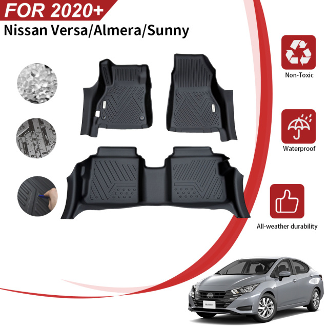 Factory Wholesale Car Floor Mats for Nissan Versa/Almera/Sunny 2020+