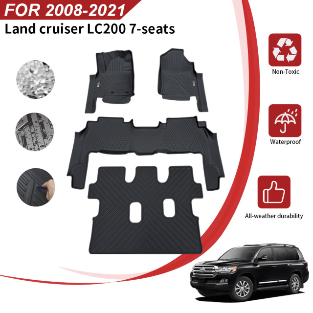 5D Car Floor Mats for Toyota Land Cruiser LC200/FJ200