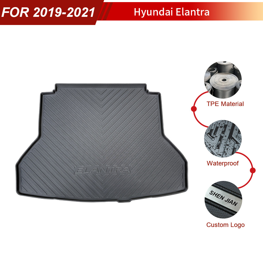 Custom Car Trunk Mat for Hyundai Elantra 2019-2021