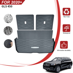 Car Trunk Mat Rear Back Seat Backrest Full Coverage for Mercedes Benz GLS 450