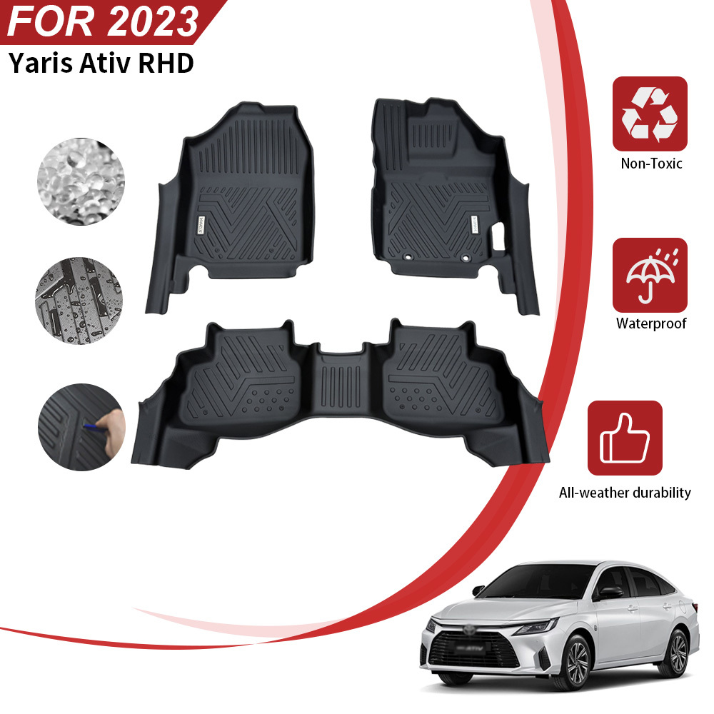 Custom Car Floor Mat RHD for Toyota Yaris Ativ