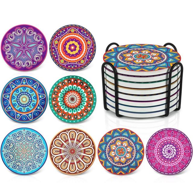 Ceramic cork coaster