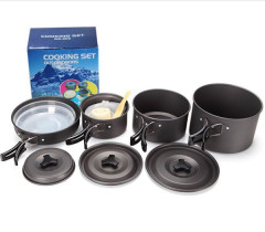Camping Set Cooking 4-5 Person Pot Cooking Set