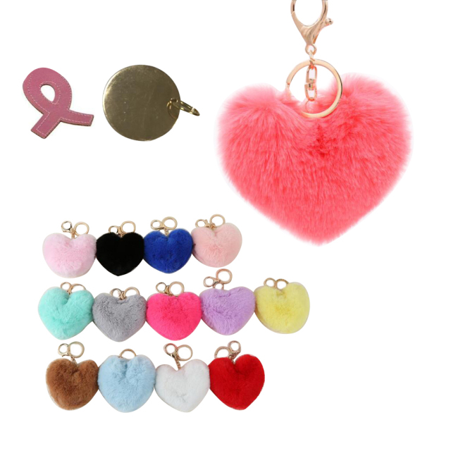 Faux Fur Ball Pom Pom Keychain Fluffy Ball KeyChain