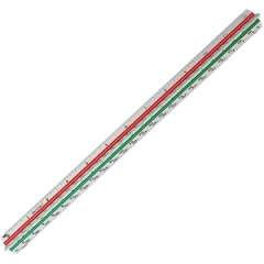Color-coded 12" Architectural Aluminum Triangular scale
