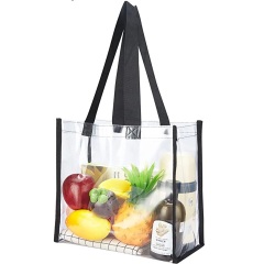 PVC Clear Tote Bag-14-1/2"Lx11-1/2"Hx5"W