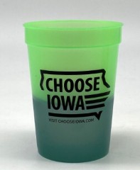 12oz Plastic BPA FREE Color Changing Stadium Cup
