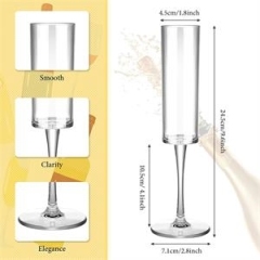 5.5oz Acrylic Champagne Glasses for Wedding Party