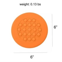Silicone Push Pop Stress Reliever Flying Disc